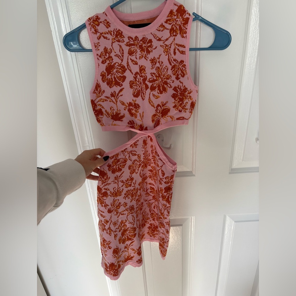 Cider Pink and Orange Floral Dress
